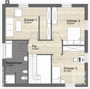 Grundriss Obergeschoss