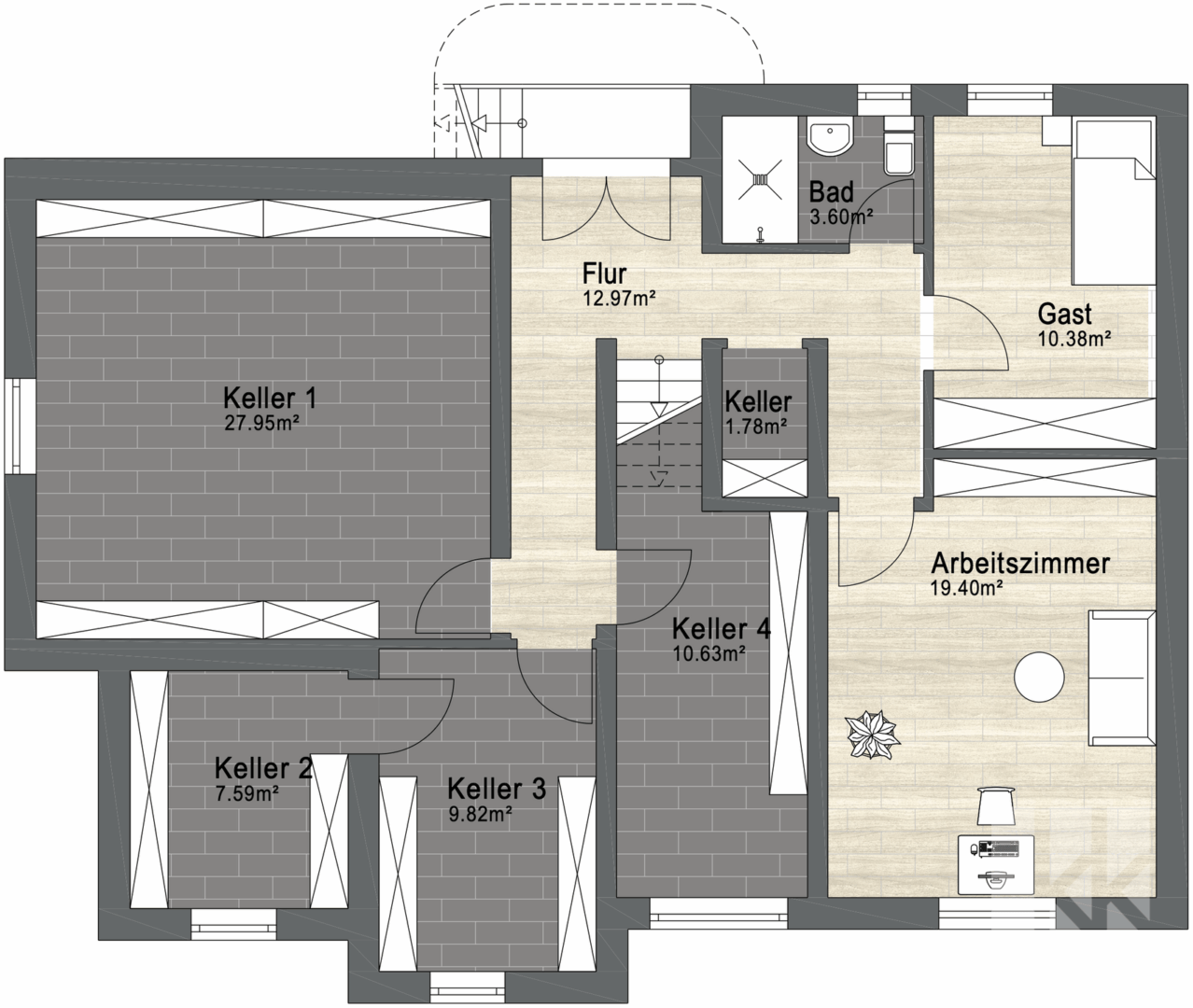 Grundriss Kellergeschoss