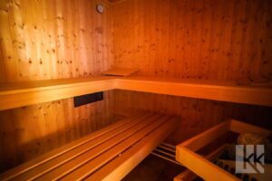 Ein Blick in die Sauna und…