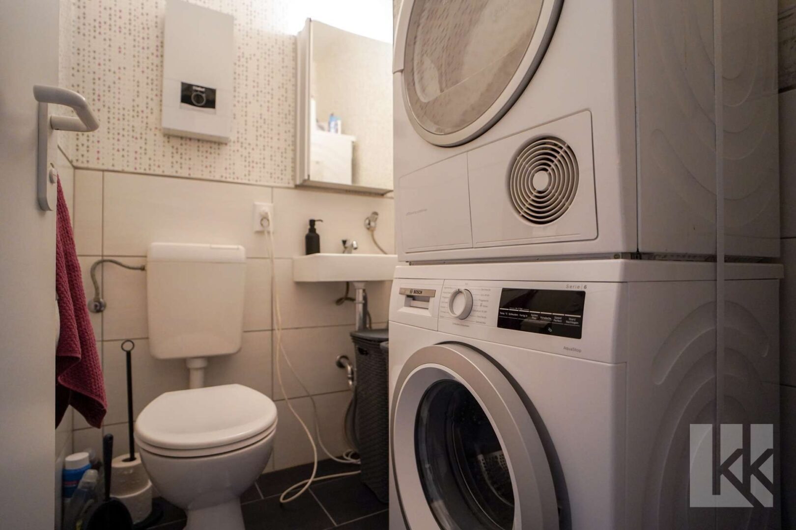 ...ein WC mit Waschmaschinenanschluss