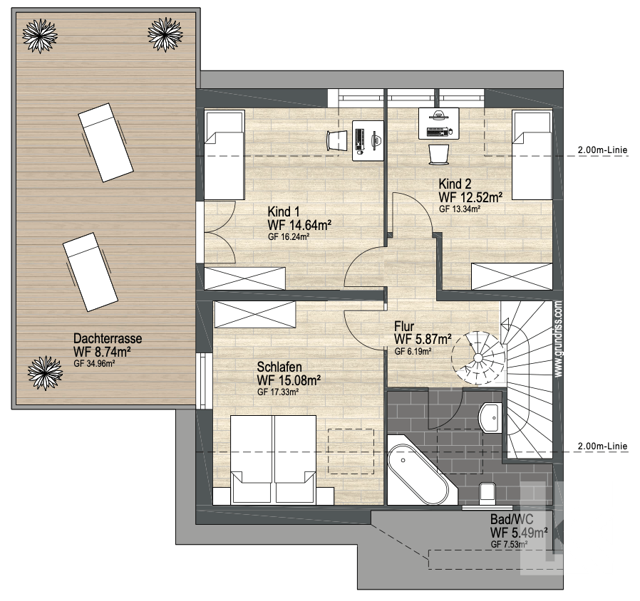 Grundriss Obergeschoss