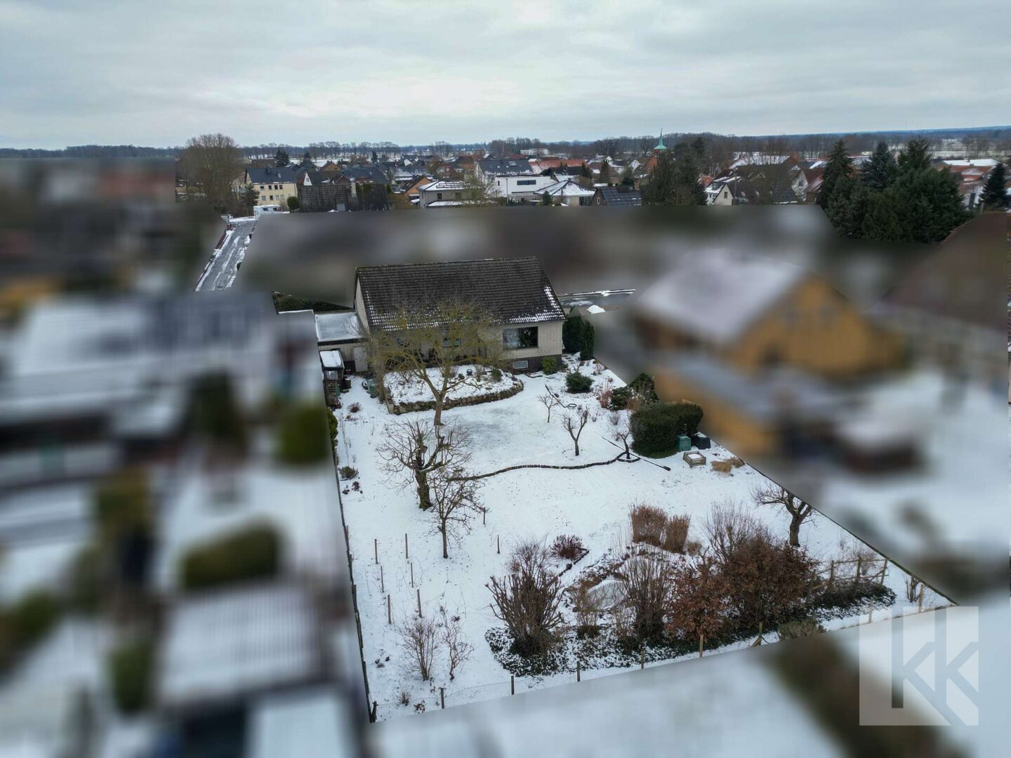 Das Grundstück aus der Luft