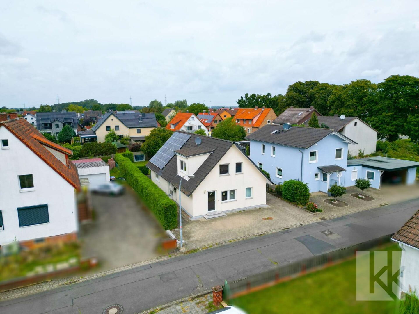 Hausansicht aus der Luft...