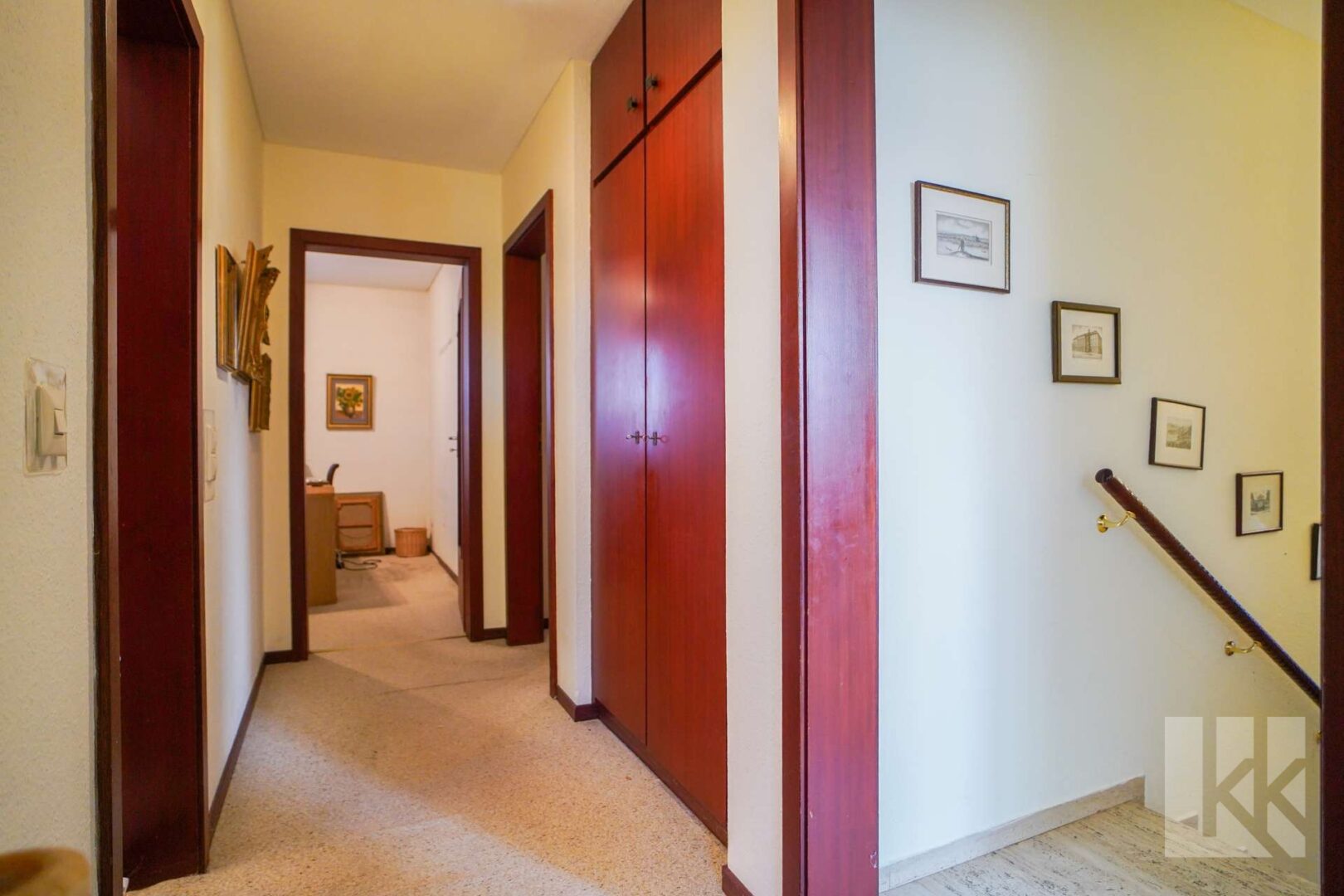 Der Flur verbindet die Zimmer des Obergeschoss