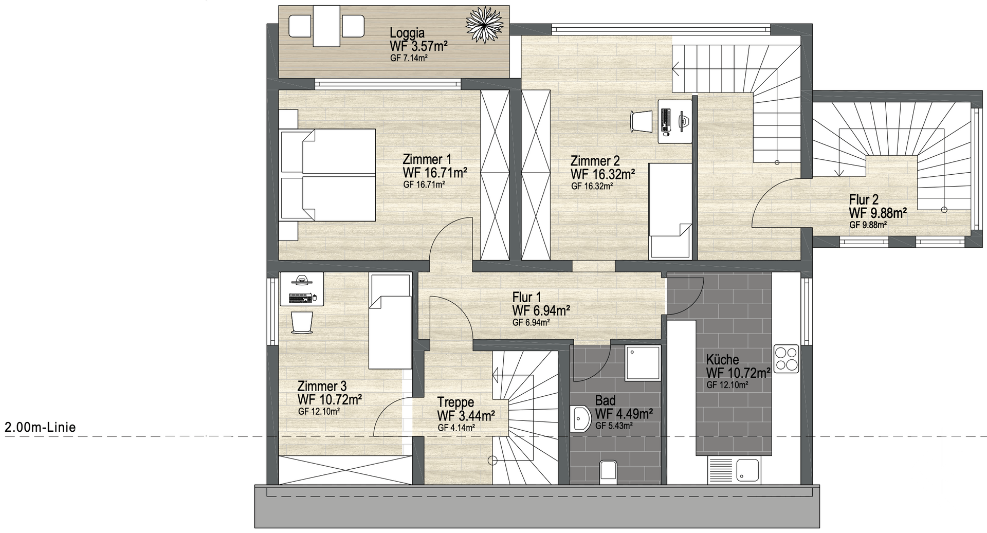 Grundriss Obergeschoss