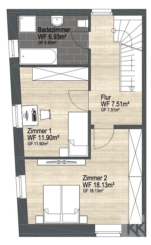 Grundriss Obergeschoss