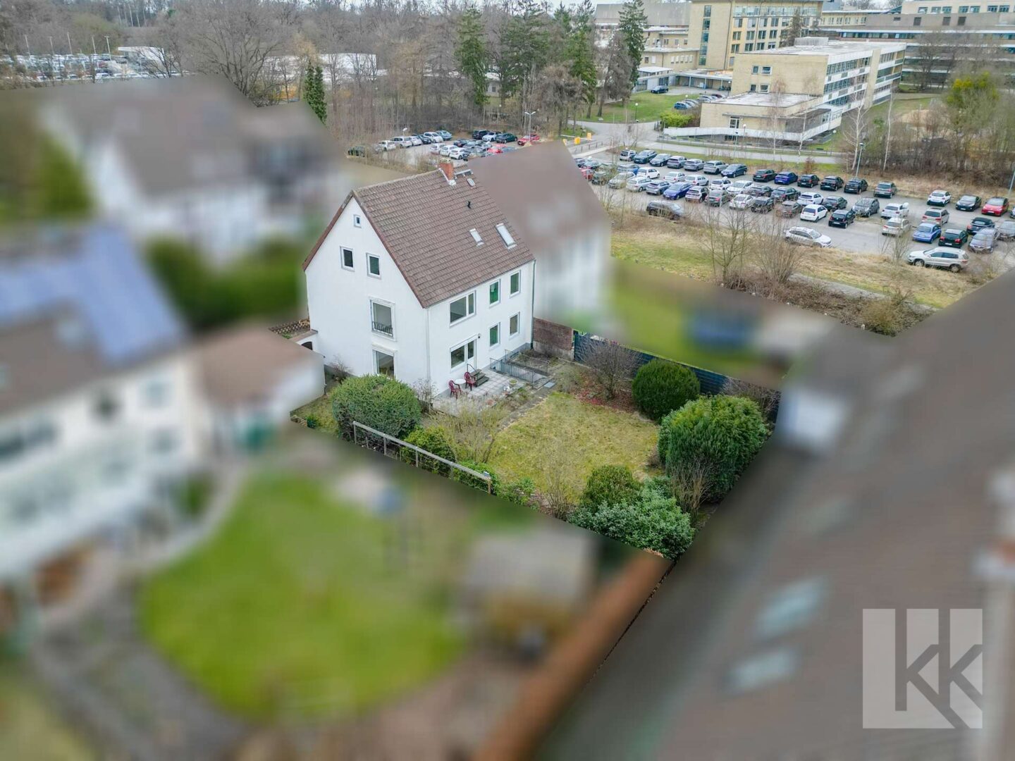 Hausansicht aus der Luft