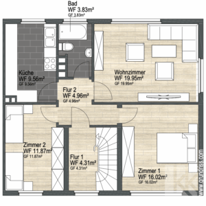 Grundriss Obergeschoss