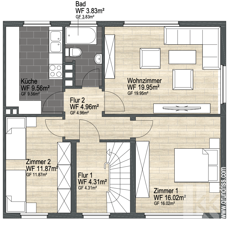 Grundriss Obergeschoss