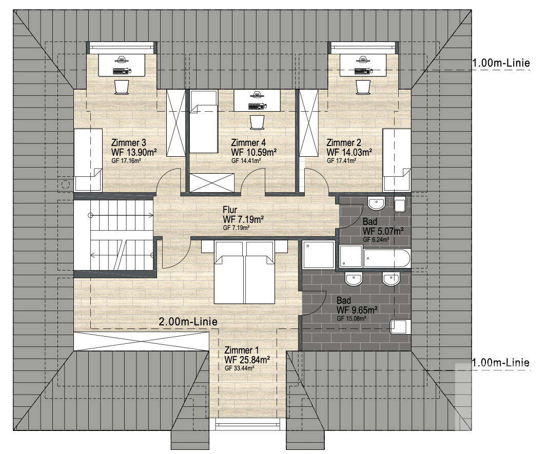 Grundriss Obergeschoss