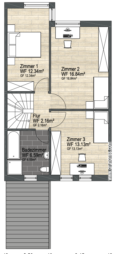 Grundriss Obergeschoss