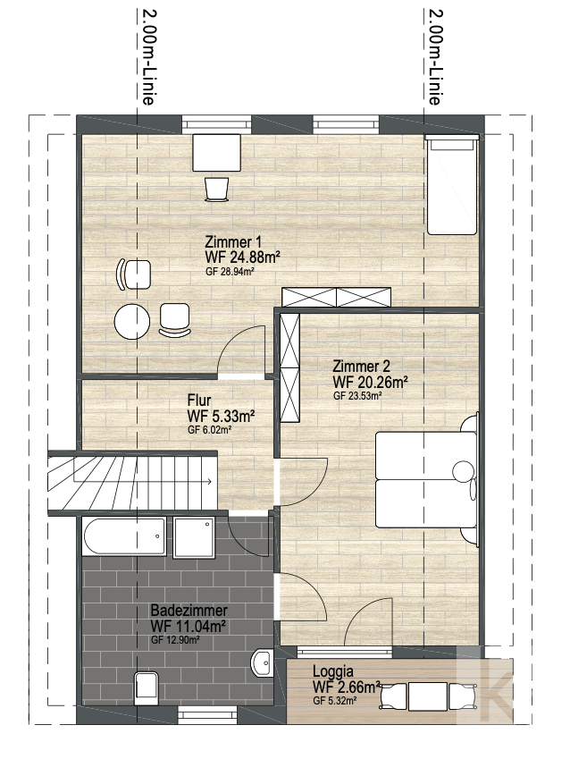 Grundriss Obergeschoss