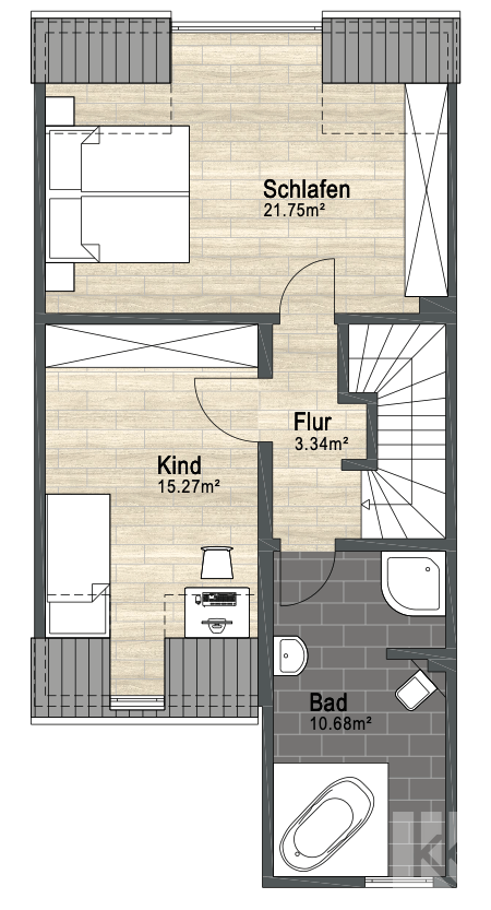 Grundriss Obergeschoss