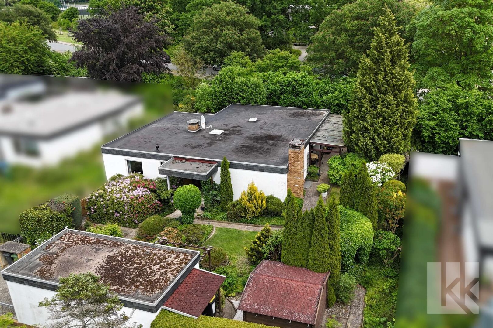 Blick auf das Grundstück
