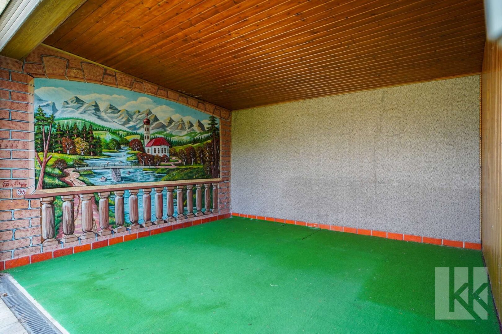 Eine überdachte Terrasse...