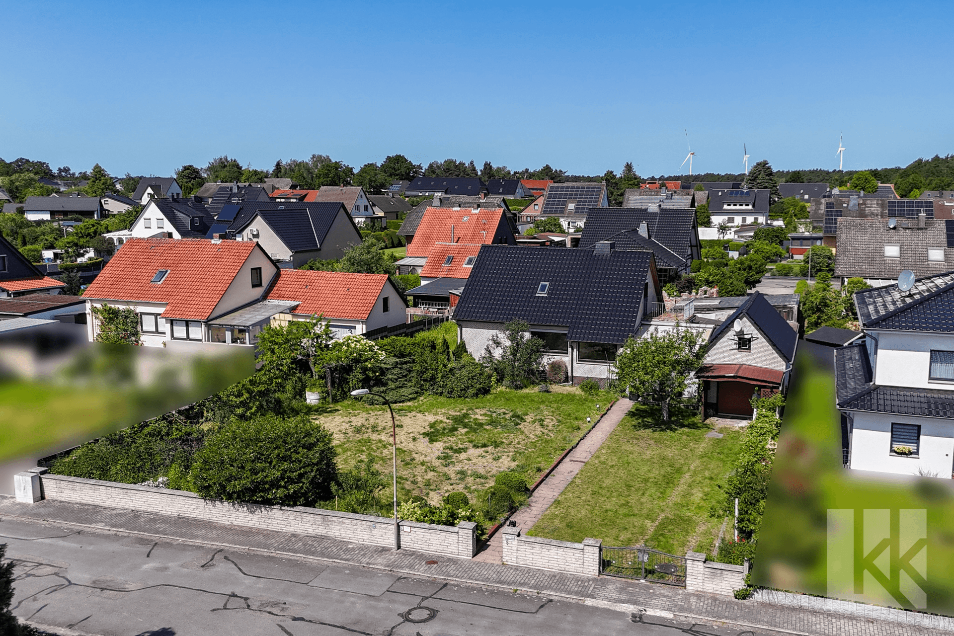 Das Grundstück aus der Luft