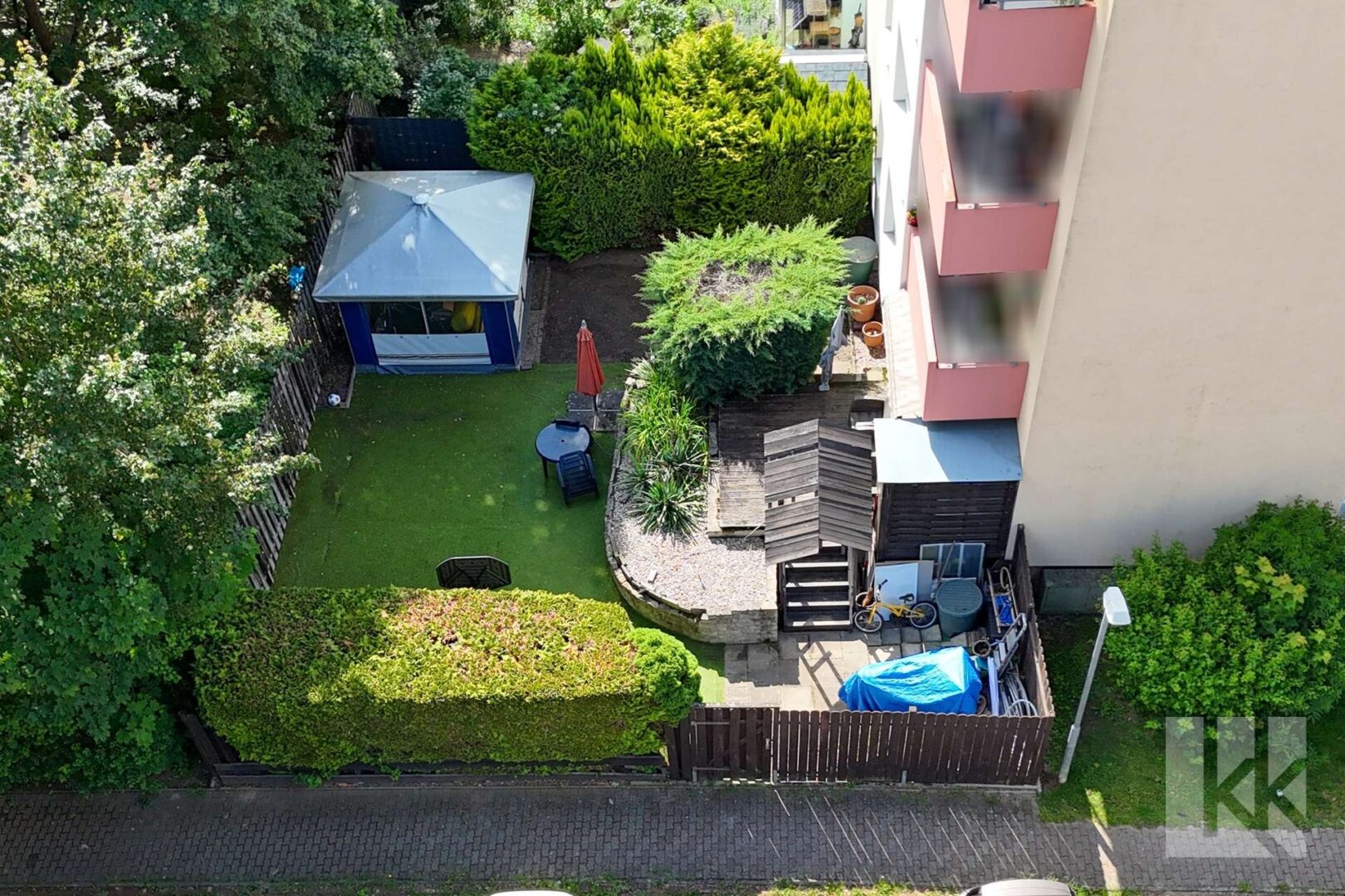 Der Garten aus der Luft