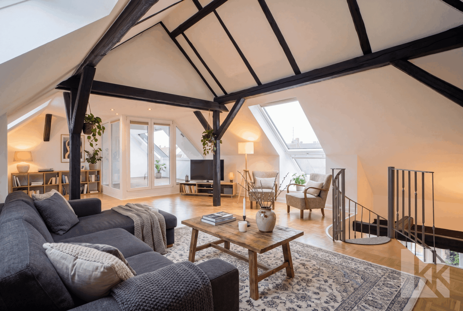 Visualisierung: Wohnzimmer im Loft