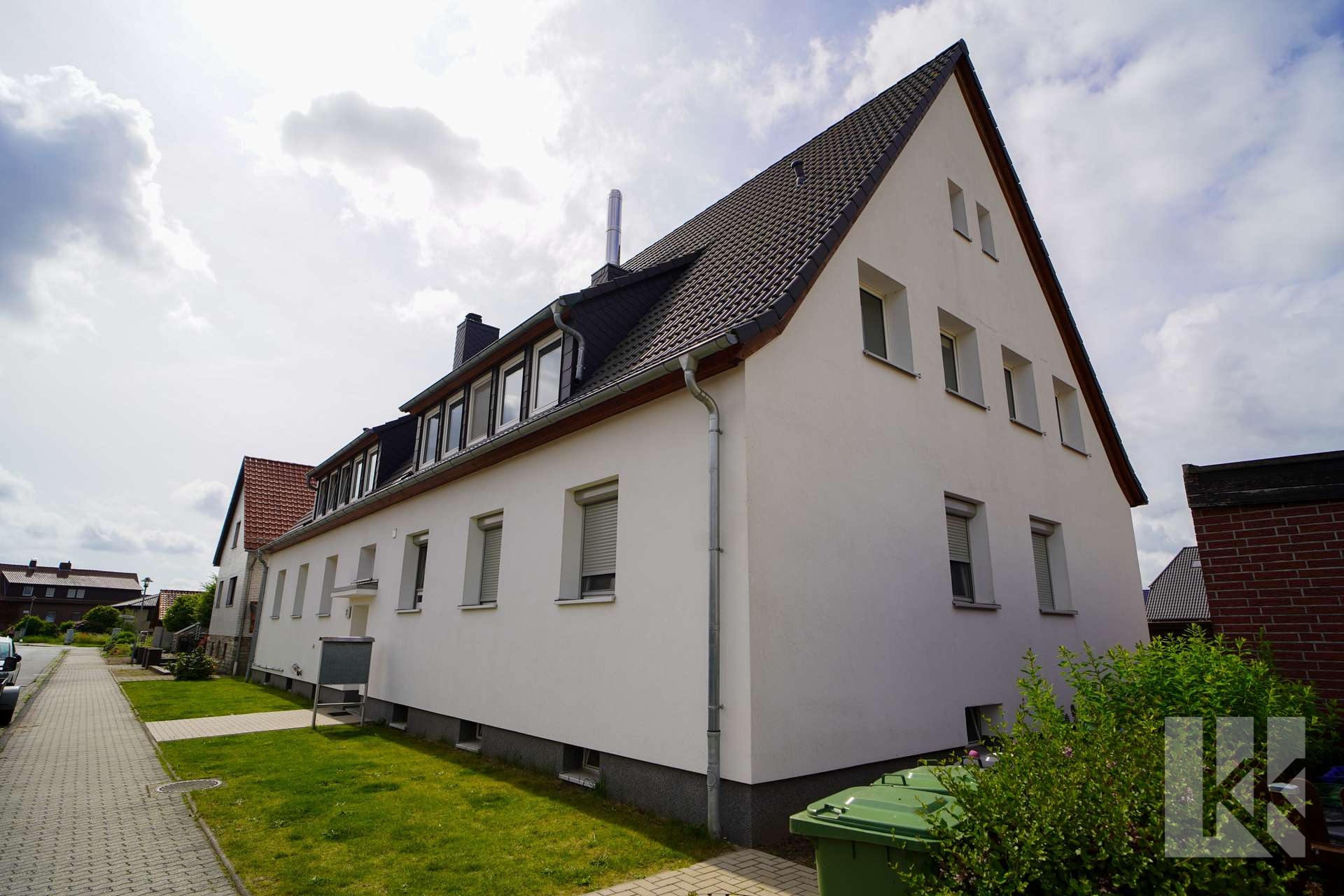 Hausansicht vom Boden und...