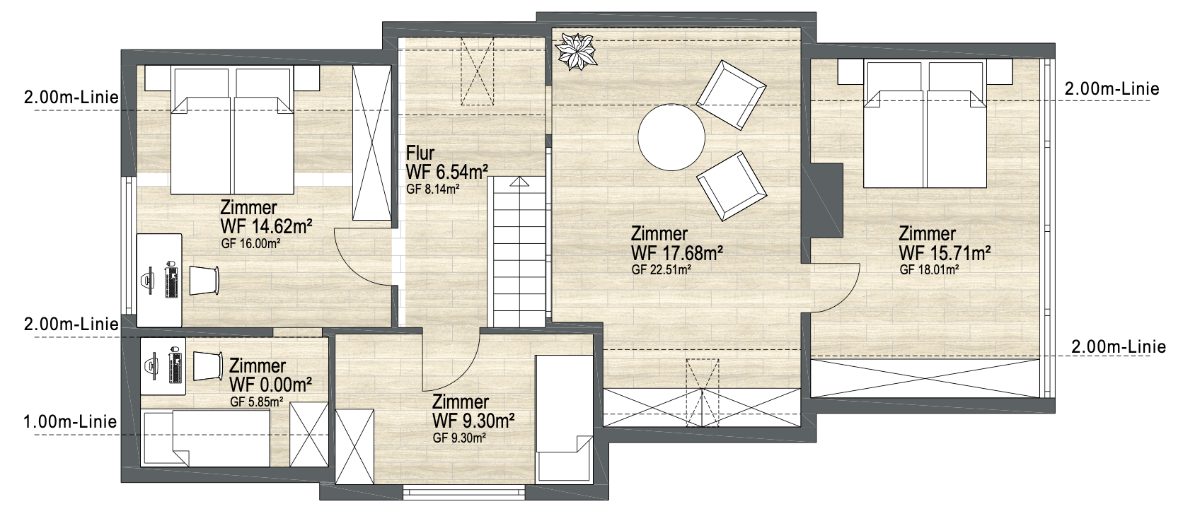 Grundriss Haupthaus Obergeschoss