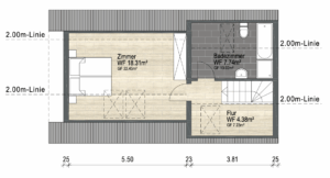Grundriss Hinterhaus Dachgeschoss
