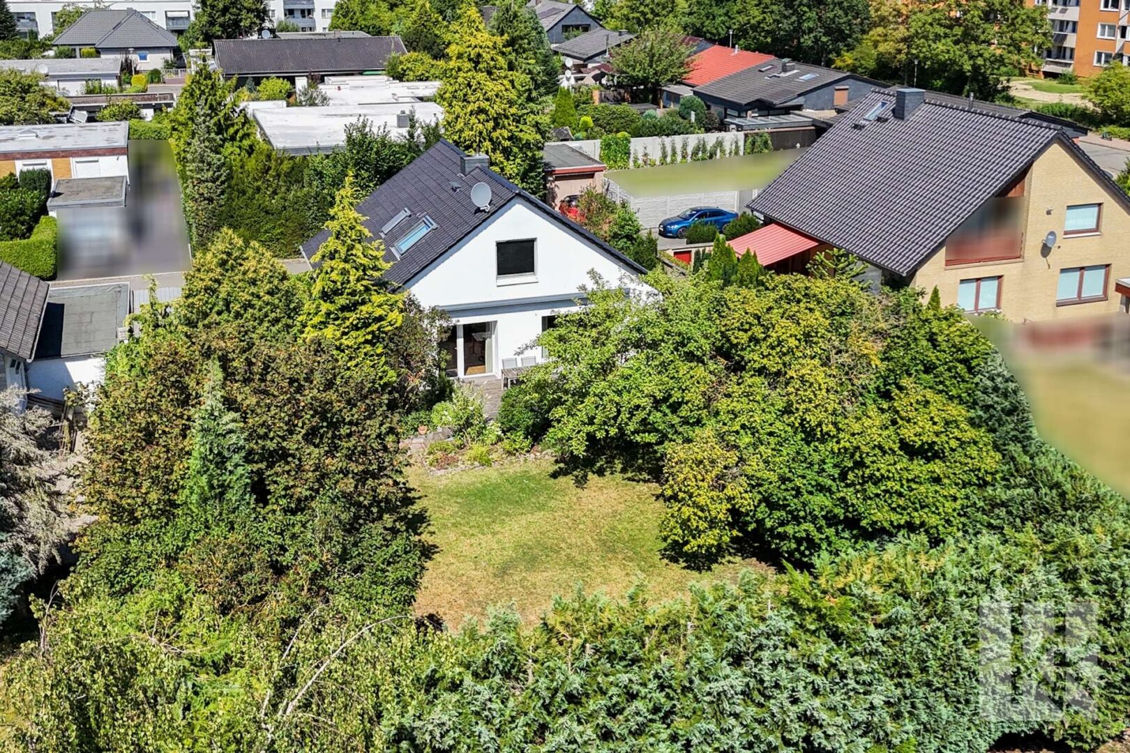Die Liegenschaft aus der Luft
