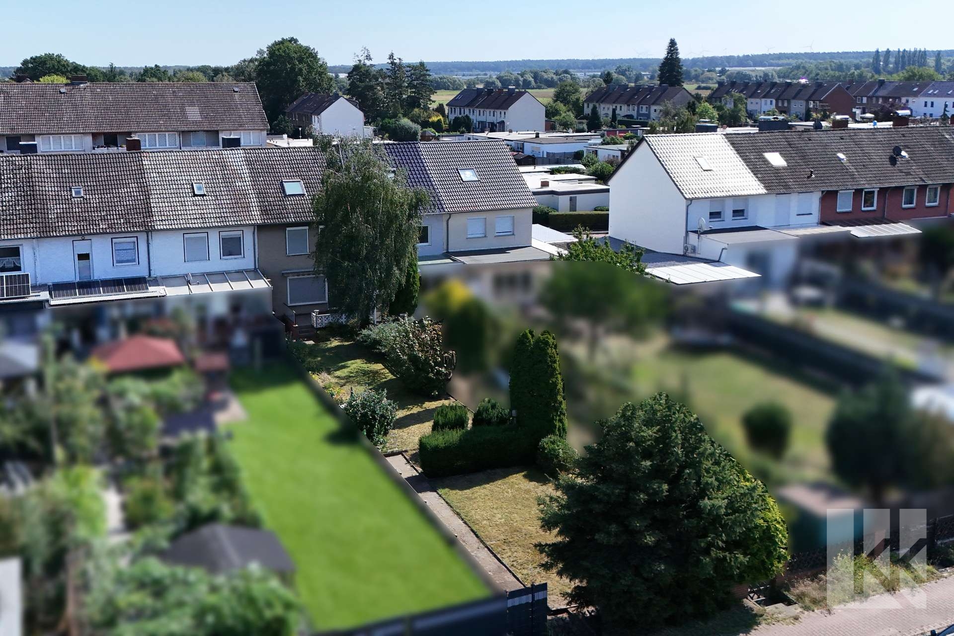 Blick aus der Luft.